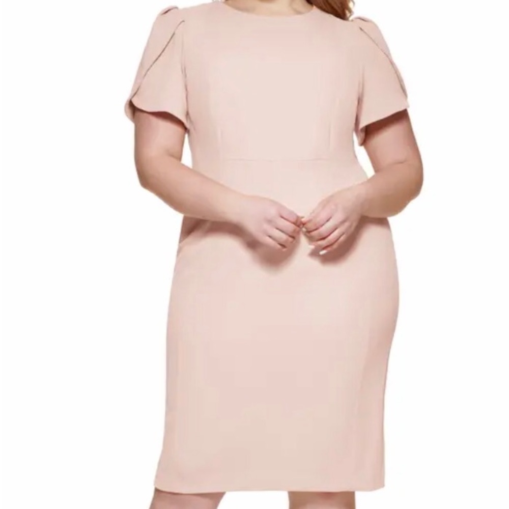 Calvin Klein Tulip Sleeve Sheath Dress